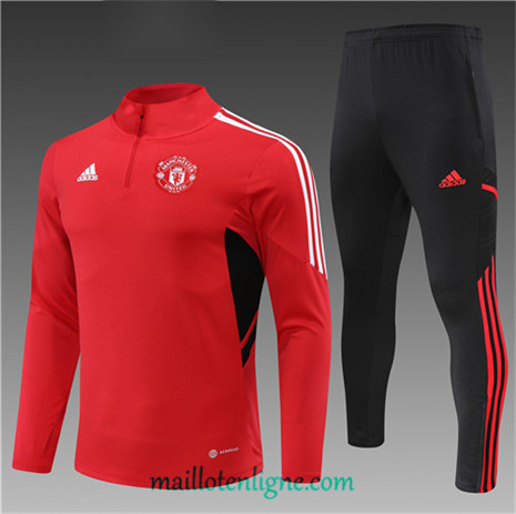 Thai Maillot Ensemble Manchester United Enfant Survetement Rouge 2022/2023 ligne2284