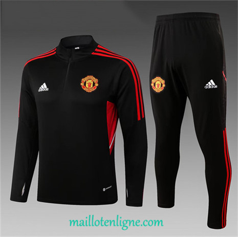 Thai Maillot Ensemble Manchester United Enfant Survetement Noir 2022/2023 ligne2288