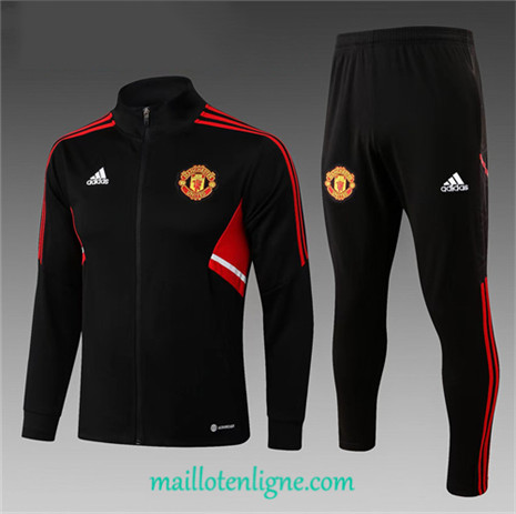 Thai Maillot Ensemble Manchester United Enfant Veste Survetement Noir 2022/2023 ligne2290