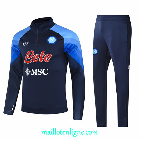 Thai Maillot Ensemble Napoli Enfant Survetement Bleu 2022/2023 ligne2296