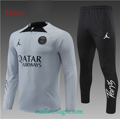 Thai Maillot Ensemble Paris Paris Saint-Germain Enfant player Survetement Gris 2022/2023 ligne2204