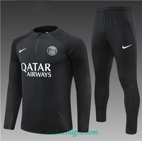 Thai Maillot Ensemble Paris Paris Saint-Germain Enfant Survetement Noir 2022/2023 ligne2214