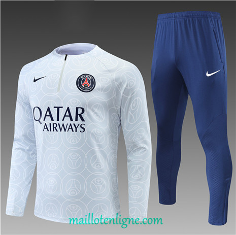 Thai Maillot Ensemble Paris Paris Saint-Germain Enfant Survetement Blanc 2022/2023 ligne2216