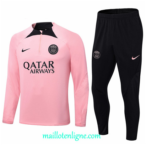 Thai Maillot Ensemble Paris Paris Saint-Germain Enfant Survetement Rose 2022/2023 ligne2224