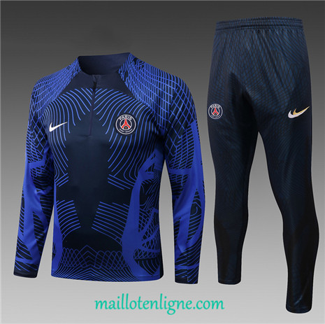 Thai Maillot Ensemble Paris Paris Saint-Germain Enfant Survetement Bleu 2022/2023 ligne2227