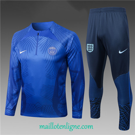 Thai Maillot Ensemble Paris Paris Saint-Germain Enfant Survetement Bleu 2022/2023 ligne2230