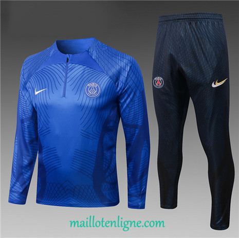 Thai Maillot Ensemble Paris Paris Saint-Germain Enfant Survetement Bleu 2022/2023 ligne2232