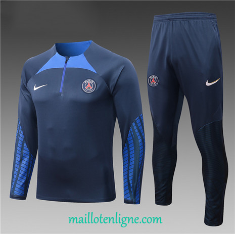 Thai Maillot Ensemble Paris Paris Saint-Germain Enfant Survetement Bleu 2022/2023 ligne2233