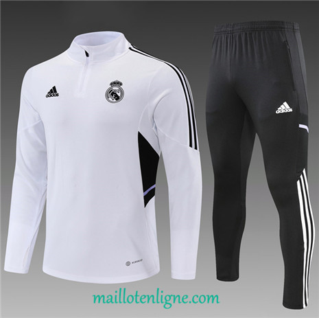 Thai Maillot Ensemble Real Madrid Enfant Survetement Blanc 2022/2023 ligne2190