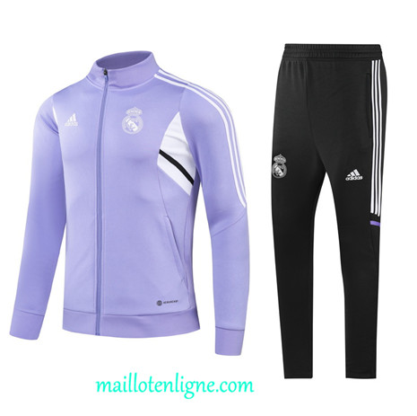 Thai Maillot Ensemble Real Madrid Enfant Veste Survetement Violet 2022 2023 maillotenligne 0559