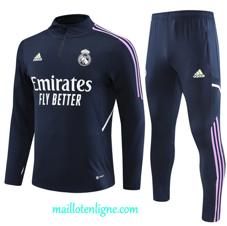 Thai Maillot Ensemble Real Madrid Enfant Survetement Bleu 2022 2023 maillotenligne 0564