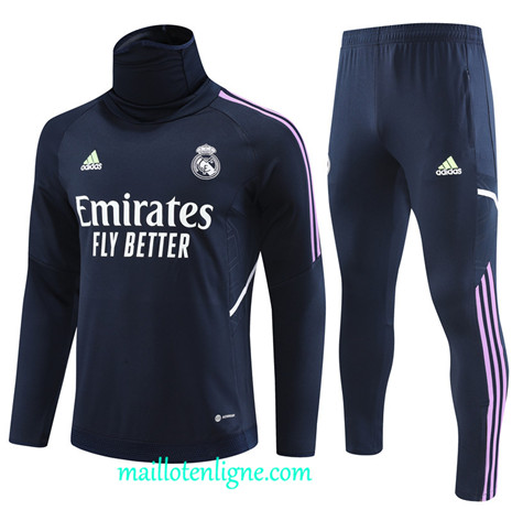 Thai Maillot Ensemble Real Madrid Enfant Survetement Bleu 2022 2023 maillotenligne 0565