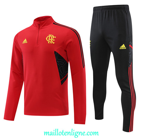 Thai Maillot Ensemble Flamengo Survetement Rouge 2022/2023 ligne2004