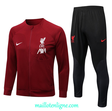 Thai Maillot Ensemble Liverpool Veste Survetement Rouge 2022/2023 ligne2127