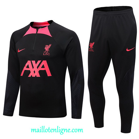 Thai Maillot Ensemble Liverpool Survetement noir 2022 2023 maillotenligne 0486