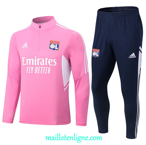 Thai Maillot Ensemble Lyon Survetement Rose 2022/2023 ligne2037