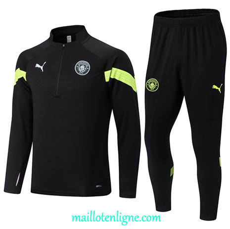 Thai Maillot Ensemble Manchester City Survetement Noir 2022/2023 ligne2133