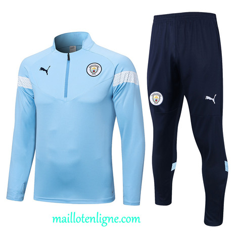 Thai Maillot Ensemble Manchester City Survetement Bleu 2022 2023 maillotenligne 0500