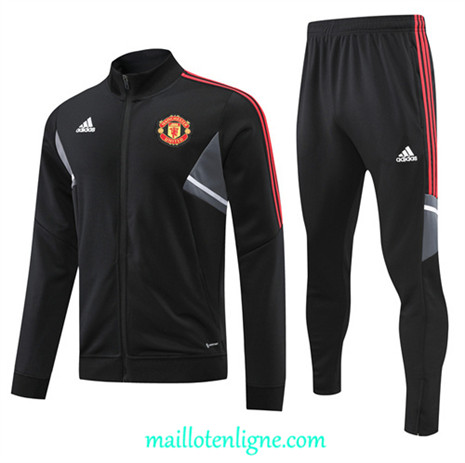 Thai Maillot Ensemble Manchester United Veste Survetement Noir 2022/2023 ligne2135