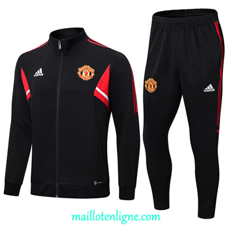 Thai Maillot Ensemble Manchester United Veste Survetement Noir 2022/2023 ligne2140