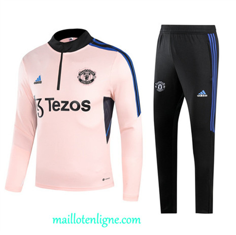 Thai Maillot Ensemble Manchester United Survetement rose 2022 2023 maillotenligne 0513