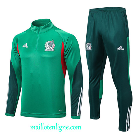 Thai Maillot Ensemble Mexique Survetement vert 2022 2023 maillotenligne 0461