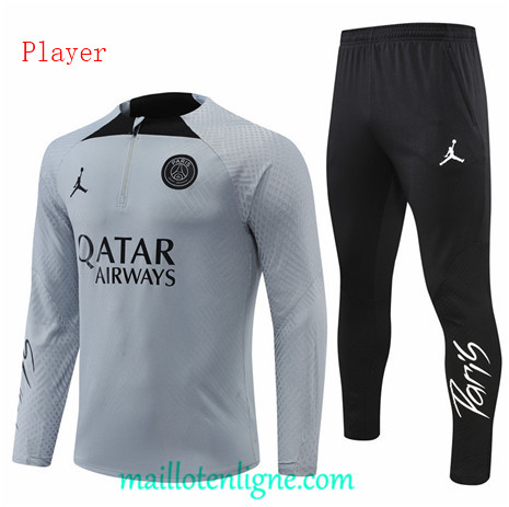 Thai Maillot Ensemble Paris Paris Saint-Germain player Survetement Gris 2022/2023 ligne2044