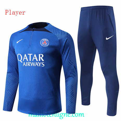 Thai Maillot Ensemble Paris Paris Saint-Germain player Survetement Bleu 2022/2023 ligne2045