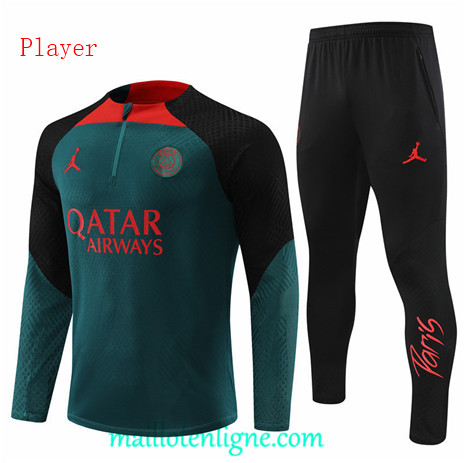 Thai Maillot Ensemble Paris Paris Saint-Germain player Survetement Vert 2022/2023 ligne2048