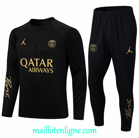 Thai Maillot Ensemble Paris Paris Saint-Germain Survetement Noir 2022/2023 ligne2065