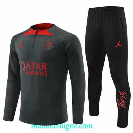 Thai Maillot Ensemble Paris Paris Saint-Germain Survetement Gris 2022/2023 ligne2070