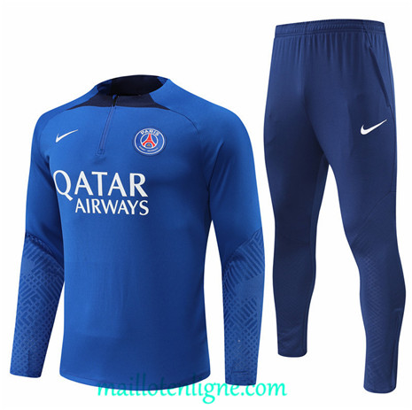 Thai Maillot Ensemble Paris Paris Saint-Germain Survetement Bleu 2022/2023 ligne2076