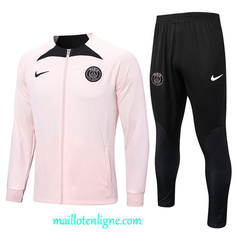 Thai Maillot Ensemble Paris Paris Saint-Germain Veste Survetement rose 2022 2023 maillotenligne 0395