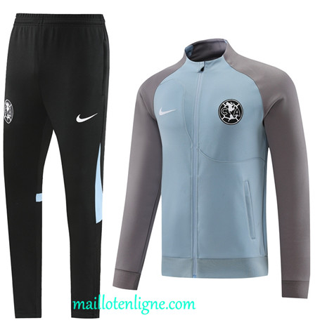 Thai Maillot Ensemble Pumas Veste Survetement Bleu 2023 2024 maillotenligne 0347