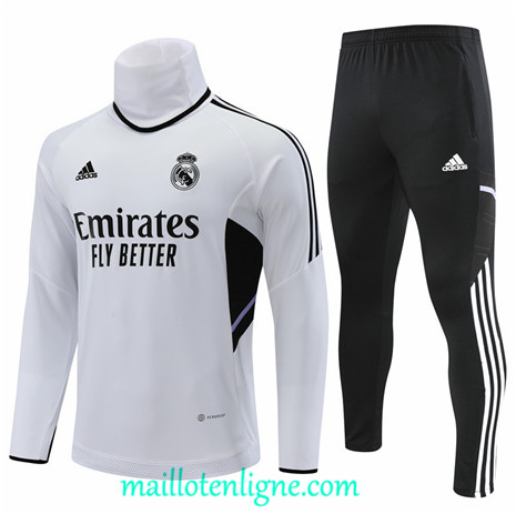 Thai Maillot Ensemble Real Madrid Survetement Blanc 2022/2023 ligne2029