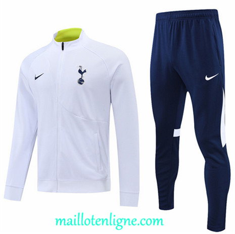 Thai Maillot Ensemble Tottenham Hotspur Veste Survetement Blanc 2022/2023 ligne2148