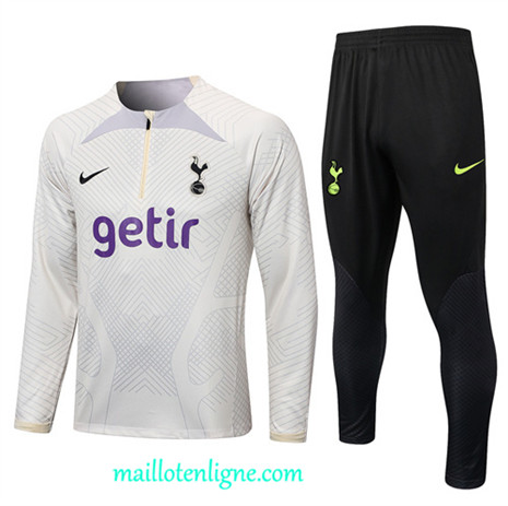 Thai Maillot Ensemble Tottenham Hotspur Survetement Blanc 2022 2023 maillotenligne 0526