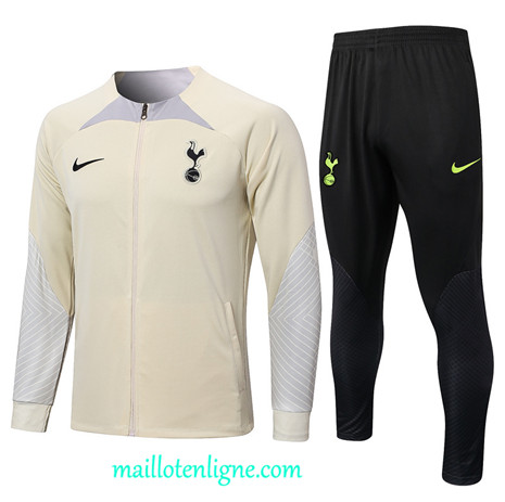 Thai Maillot Ensemble Tottenham Hotspur Veste Survetement abricot 2022 2023 maillotenligne 0528