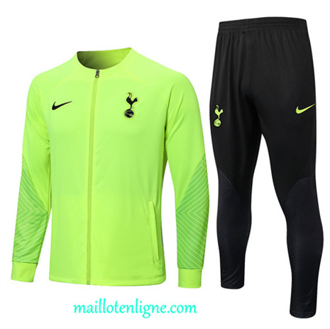 Thai Maillot Ensemble Tottenham Hotspur Veste Survetement vert 2022 2023 maillotenligne 0529