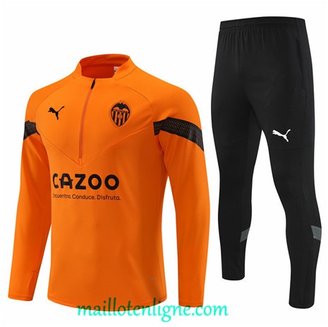 Thai Maillot Ensemble Valence Survetement Orange 2022/2023 ligne2035