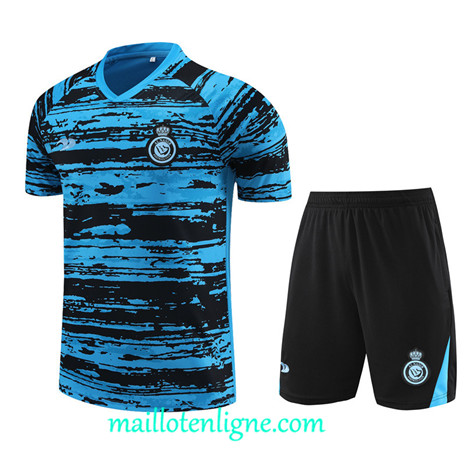 Thai Maillot Ensemble Al-Nassr + Short Training Bleu 2022 2023 maillotenligne 0618