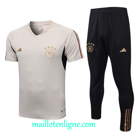 Thai Maillot Ensemble Allemagne Training abricot 2022 2023 maillotenligne 0675