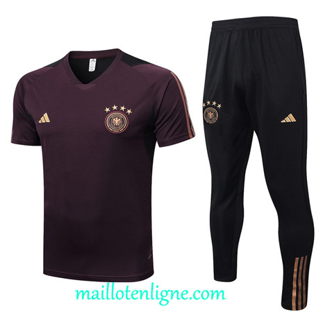 Thai Maillot Ensemble Allemagne Training brun 2022 2023 maillotenligne 0676