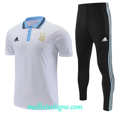 Thai Maillot Ensemble Argentine Training Blanc 2022 2023 maillotenligne 0685