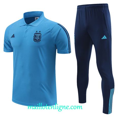 Thai Maillot Ensemble Argentine Training Bleu 2022 2023 maillotenligne 0687