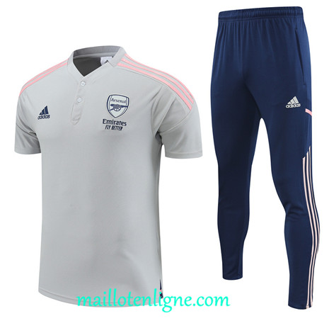 Thai Maillot Ensemble Arsenal Training gris 2022 2023 maillotenligne 0737