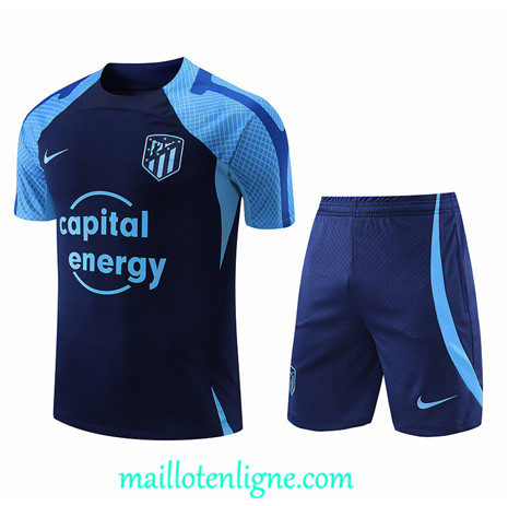 Thai Maillot Ensemble Training Atletico de Madrid + Short Bleu 2022/2023 ligne2322