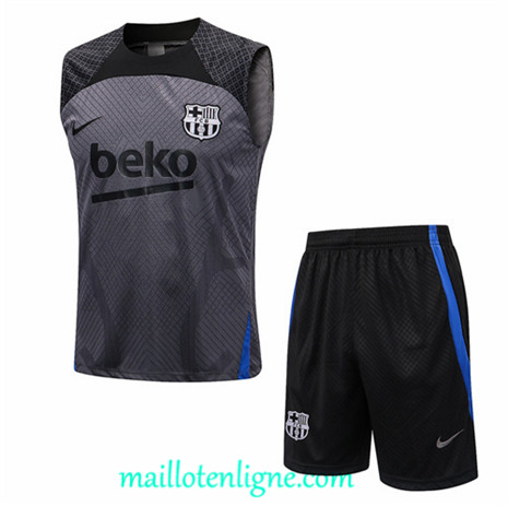 Thai Maillot Ensemble Training Barcelone Debardeur Gris 2022/2023 ligne2324