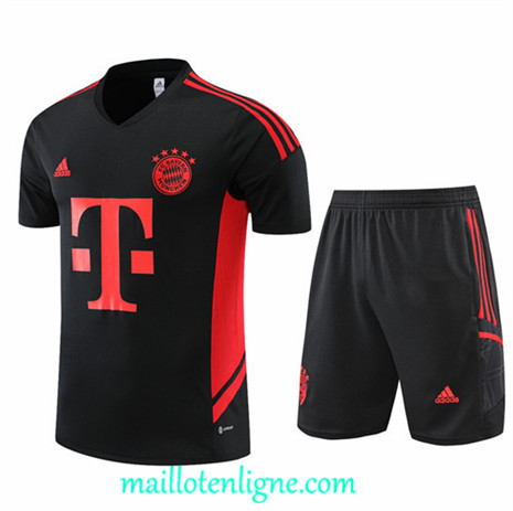 Thai Maillot Ensemble Training Bayern Munich + Short Noir 2022/2023 ligne2317