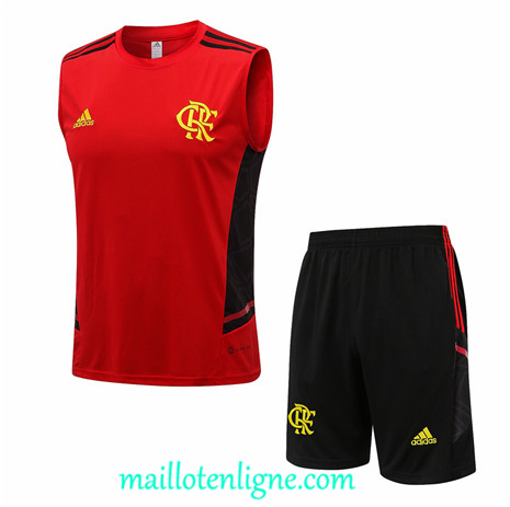 Thai Maillot Ensemble Training Flamengo Debardeur Rouge 2022/2023 ligne2298